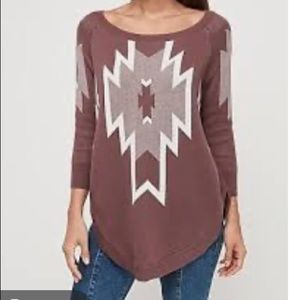 2/$19 Express Geometric Sweater 3/4 Sleeve